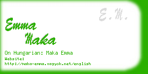 emma maka business card